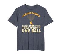 Paramotoring Other Sport Require Only One Ball Paramotor T-Shirt, Men's Big and Tall, Heather Blue, 5X Tall