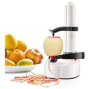 Paramount City Electric Potato Peeler, Automatic Rotating Apple Peelers Potato Peeling Machine Fruits Vegetable Cutter Kitchen Peeling Tool(White)