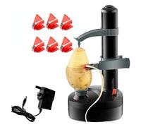 Paramount City Electric Potato Peeler, Automatic Rotating Apple Peelers Potato Peeling Machine Fruits Vegetable Cutter Kitchen Peeling Tool(Black)