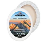 Paramount Contour Convex Profile Stretched Canvas, 11x14 Oval Canvas, 5 Pack, 3/4" Deep - Double Primed for Oil, Acrylic, and Mixed Media Art - 100% Cotton Duck Medium Texture