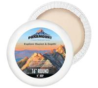 Paramount Contour Convex Profile Stretched Canvas, 16" Round Canvas, 5 Pack, 3/4" Deep - Double Primed for Oil, Acrylic, and Mixed Media Art - 100% Cotton Duck Medium Texture