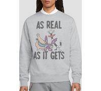 Paramount Home Entertainment Aaahh Real Monsters As Real As It Gets Unisex Crew Sweatshirt, Athletic Heather in Light Grey | Size: Large Paramount Home Entertainment Light Grey L