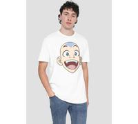 Paramount Home Entertainment Avatar The Last Airbender Big Aang Face Unisex T-Shirt, White | Size: 5XL Paramount Home Entertainment White 5XL