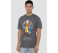 Paramount Home Entertainment Avatar The Last Airbender Team Avatar Unisex T-Shirt, Charcoal | Size: XL Paramount Home Entertainment Charcoal XL