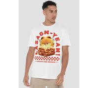 Paramount Home Entertainment Garfield Movie Lasagnyeah Unisex Adult T-Shirt, White | Size: 2XL Paramount Home Entertainment White 2XL
