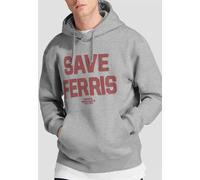 Paramount Home Entertainment Men's Ferris Bueller The Save Ferris Hoodie, Athletic Heather in Light Grey | Size: XL Paramount Home Entertainment Light Grey XL