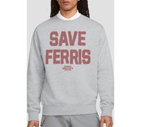 Paramount Home Entertainment Men's Ferris Bueller The Save Ferris Unisex Crew Sweatshirt, Athletic Heather in Light Grey | Size: 2XL Paramount Home Entertainment Light Grey 2XL