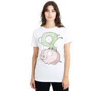 Paramount Home Entertainment Men's Invader Zim Gir & Pig T-Shirt, White | Size: 2XL Paramount Home Entertainment White 2XL