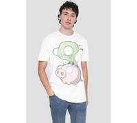 Paramount Home Entertainment Men's Invader Zim Gir & Pig T-Shirt, White | Size: 2XL Paramount Home Entertainment White 2XL