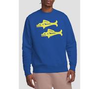 Paramount Home Entertainment Men's Legends Of The Hidden Temple Blue Barracudas Crew Sweatshirt, Royal Blue | Size: Small Paramount Home Entertainment Royal S