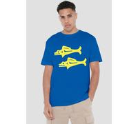 Paramount Home Entertainment Men's Legends Of The Hidden Temple Blue Barracudas T-Shirt, Royal Blue | Size: Large Paramount Home Entertainment Royal L