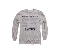 Paramount Home Entertainment Men's Ncis Gibbs Rules Long Sleeve T Shirt-Athletic Heather in Light Grey | Size: Medium Paramount Home Entertainment Light Grey M