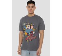 Paramount Home Entertainment Mighty Mouse Break Through Unisex T-Shirt, Charcoal | Size: Large Paramount Home Entertainment Charcoal L