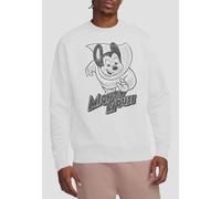 Paramount Home Entertainment Mighty Mouse Mighty Sketch Crew Sweatshirt, White | Size: Large Paramount Home Entertainment White L