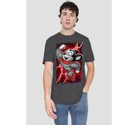 Paramount Home Entertainment Mighty Mouse Mighty Storm-Adult Heather, Black in Charcoal | Size: XL Paramount Home Entertainment Charcoal XL