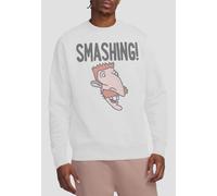 Paramount Home Entertainment Nickelodeon 90S Smallashing Crew Sweatshirt, White | Size: Medium Paramount Home Entertainment White M