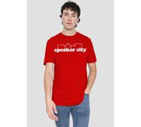 Paramount Home Entertainment Old School Speaker City Logo Adult Heather, Red | Size: Small Paramount Home Entertainment Red S