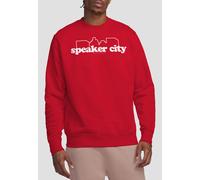 Paramount Home Entertainment Old School Speaker City Logo Crew Sweatshirt, Red | Size: Small Paramount Home Entertainment Red S