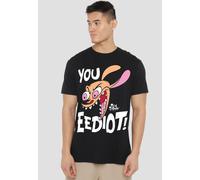 Paramount Home Entertainment Ren & Stimpy You Eediot Unisex T-Shirt, Black | Size: Medium Paramount Home Entertainment Black M