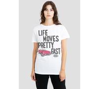 Paramount Home Entertainment Women's Ferris Bueller The Slow Down T-Shirt, White | Size: Medium Paramount Home Entertainment White M