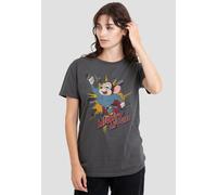 Paramount Home Entertainment Women's Mighty Mouse Break Through T-Shirt, Charcoal | Size: XL Paramount Home Entertainment Charcoal XL