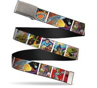 Paramount Network Belt, Flip Web Belt Star Trek 50th Risk Is Our Business Mick Cassidy Illustrations, Adjustable, Grey, 1.25" Wide - Fits up to Pant Size 42