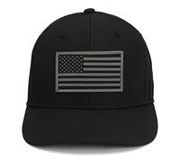 Paramount Outdoors American Flag Performance Ripstop American Fit US Cap Fits Head Sizes MD - XX, Black