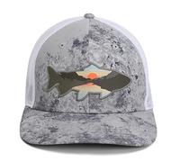 Paramount Outdoors Unisex's PAO1064-KUG-OSFA Sunset Trout Patch Cap, Flint, OSFA, Grey Cirrus, One Size