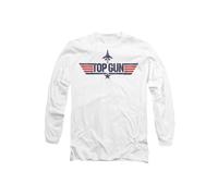 Paramount, Top Gun Logo, White, Mens Long Sleeve T Shirt, White, X-Large
