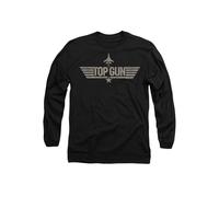 Paramount - Top Gun Monotoned Logo Long Sleeve T-Shirt, Black Top Gun Black L