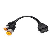 PARANNIC Obd2 Cable for Harley 4pin 6pin 2 in 1 Motorcycle OBD Scanner Adapter, OBD Connector Work with Motorcycle Diagnostic Tool 16 Pin to 4 Pin 6 Pin Fits for Harley Davidson Scan Tool