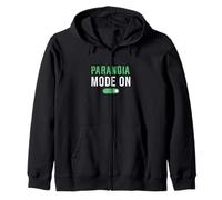 Paranoia Mode On Funny Cybersecurity Cyber Security Experts Zip Hoodie