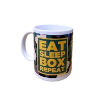 Paranoid Fish - Gypsy King Boxing Mug Eat Sleep Box Design Ceramic Coffee Cup Boxing Fan | Official | New in Gift Box