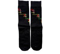 Paranoid Fish Men's Steam Train signal Socks - Classic Semaphore Railway Design, Fun Novelty Crew Socks for Train Lovers & Railroad Enthusiasts