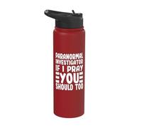 Paranormal Investigator If I Pray You Should Too Ghost Hunt Stainless Steel Insulated Water Bottle