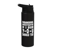 Paranormal Investigator Wenn ich runne, solltest du auch Stainless Steel Insulated Water Bottle