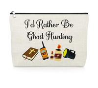 Paranormal Researcher Gift Makeup Bag Birthday Gifts for Ghost Lovers Daughters Sisters Paranormal Investigator Gift Ghost Hunting Gifts for Women Cosmetic Bag Halloween Christmas New Year Present