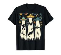 Paranormal UFO Abduction Forest Bigfoot Loch Ness Monster T-Shirt