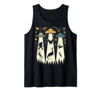 Paranormal UFO Abduction Forest Bigfoot Loch Ness Monster Tank Top