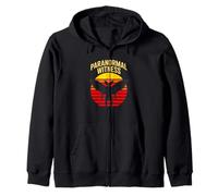 Paranormal Witness Mothman Cryptid Night Horror Zip Hoodie