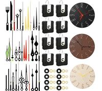 PARAOR 8 PCS High Torque Quartz Clock Movement Mechanism Replacement Clock Kit with 12 Different Pairs of Clock Hands for DIY Repair Clock Parts Shaft Lengths 12mm 15.5mm 21.5mm (01)