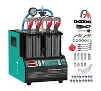 PARAOUTIL 220V Injector Cleaner Machine 4-Cylinder Diesel Fuel System Tester Ultrasonic Cleaning Kit for Gasoline Diesel Car Motorcycle