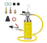 PARAOUTIL Car AC Flushing Kit Automotive Air Conditioning Pipe Cleaning Kit with 220 PSI Pressure Gauge and Hose Flush Canister Kit for Air Conditioning Lines Fuel Lines Condenser Evaporator