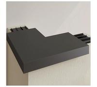 Parapet Wall Coping Cap with Light Strip Channels, Weatherproof Wall-Top Covering Board for Brick/Concrete/Stone Walls, Black & Custom Sizes(Corner Cap)