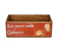 Paraphernalia Cadburys Cocoa Wooden Crate - 32cm wide x 19cm deep x 12cm high - Classic Brands Oldies 2 - Wooden Storage Crate - Vintage Style Rustic Finish