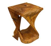 Paraphernalia Solid Teak Tree Root Rustic Twist Side Table - Natural Root Wood (Part of Our Solid Reclaimed Rustic Teak Root Wood Range)
