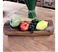Paraphernalia Solid Teak Tree Root Wood Log Bowl - Natural Root Wood (Part of Our Solid Reclaimed Rustic Teak Root Wood Range)