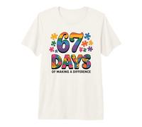 Parapro 67 Days Making A Difference Autism Teacher Support Premium T-Shirt