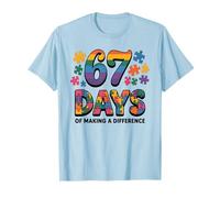 Parapro 67 Days Making A Difference Autism Teacher Support T-Shirt