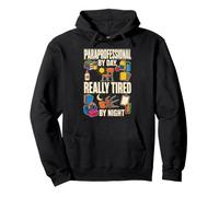 Paraprofessional By Day Really Tired By Night Funny Aide Pullover Hoodie